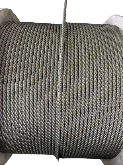  Cuerda de alambre de acero lubricado galvanizado-6X19W