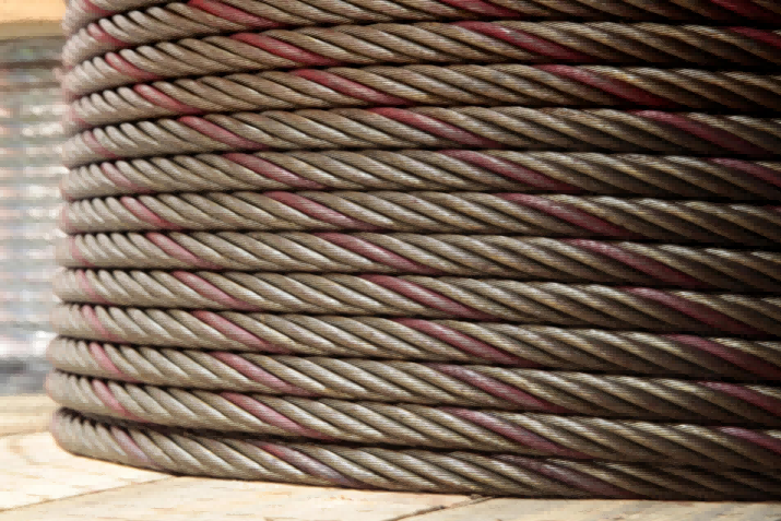 Cable de Acero Galvanizado - 7X19 con Núcleo Pintado de Rojo
